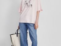 Свободная футболка с принтом