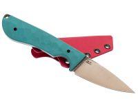 Фиксированный нож Exodus EDC Карма №3, сталь VG-10, рукоять G10, бирюзовый