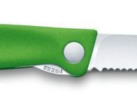 Складной нож для овощей VICTORINOX SwissClassic, 11 см с волнистой заточкой, зелёный