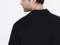 Рубашка из муслина с коротким рукавом, Черный