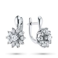 Серьги из белого золота с бриллиантами э0901сг04202940