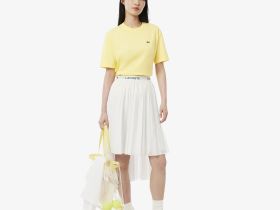 Женская футболка Lacoste свободного кроя из мягкого хлопка