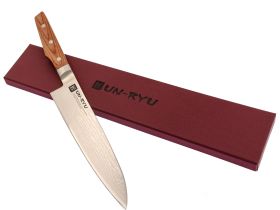 Нож кухонный Гюито Shimomura 210 мм, сталь VG-10 33 слоя, рукоять pakka wood