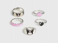 Кольца для девочек, 5 шт., Серебряный