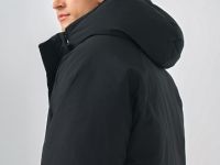 Утеплённая куртка со съёмным капюшоном, Черный