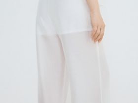Брюки из полупрозрачной ткани, Белый