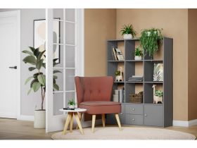 Стеллаж Кейн 2-112x149 Графитовый