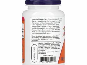 NOW Foods, MK-7, витамин K-2, повышенная сила действия, 300 мкг, 60 растительных капсул