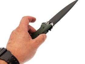 Тактический складной нож НОКС Антей-С Инкогнито, сталь D2 с покрытием, рукоять G10, зеленый