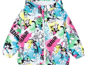 Куртка детская текстильная с полиуретановым покрытием для девочек (ветровка)