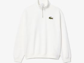 Толстовка Lacoste унисекс с молнией и высоким воротом