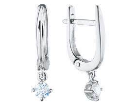 Серьги из белого золота с бриллиантами э0901сг07210752