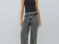 Майка в рубчик, Черный