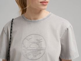 Футболка свободного кроя с эффектом варки