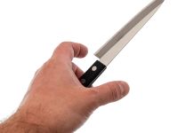 Кухонный нож универсальный Tojiro Fuji Cutlery FC-1620, сталь Mo-V, рукоять полипропилен, черный