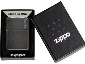Зажигалка ZIPPO Logo с покрытием Gray Dusk, латунь/сталь, серая, матовая, 38x13x57 мм