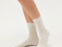 Носки Таежное утро, белые/зеленые