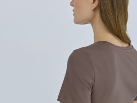 Базовая футболка из хлопка, Коричневый