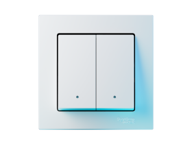 Умный выключатель Sber двухклавишный, белый.