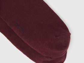 Высокие носки в рубчик, Красный