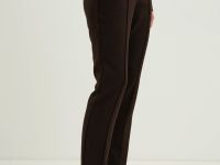 Брюки с шерстью на высокой посадке