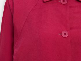 Жакет с добавлением льна и отложным воротником