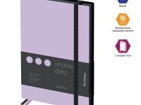 Ежедневник недатированны, кожзам Berlingo "Instinct" В6 136 л, черный/лаванда, с резинкой