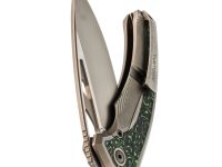 Складной нож TUOTOWN Whale, сталь M390, рукоять титан, Jungle Wear карбон