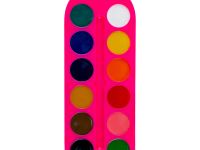 Набор акварели "Цветик" 12 цветов, пластиковая упаковка розовая с петлей