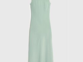 Приталенное платье из тенселя с расклешенной юбкой, Зеленый