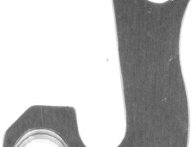 Держатель заднего переключателя "петух" Meta №24 фрезерованный (серебристый)