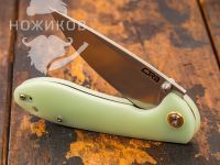 Складной нож CJRB Feldspar, сталь D2, рукоять G10, зеленый