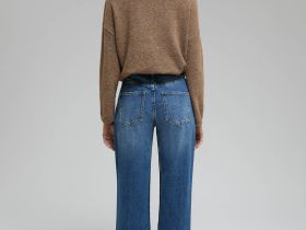 Джинсы wide leg fit женские