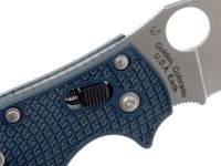 Складной нож Spyderco Manix 2 Lightweight Dark Blue, сталь Crucible CPM® S110V™, рукоять пластик FRCP, синий