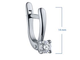 Серьги из белого золота с бриллиантами э4701сг02164000