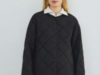 Лёгкая стёганая куртка, Черный