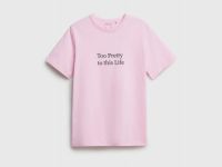 Футболка с принтом, Розовый