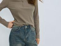 Джинсы Mom, Голубой