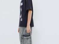 Джинcы оверсайз для девочек, Серый