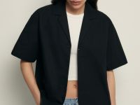 Блузка из хлопка с коротким рукавом