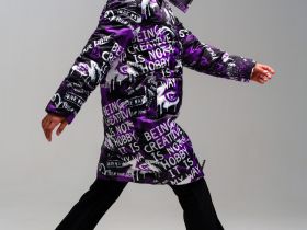 Пальто текстильное с полиуретановым покрытием для девочек