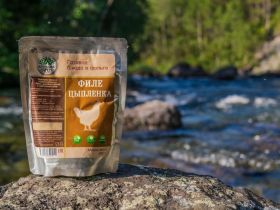 Консервы обеденные с мясом птицы стерилизованные "Филе цыпленка в собственном соку"