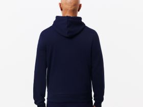 Мужское худи Lacoste классического кроя с флисом