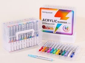 Набор маркеров акриловые Languo, 48 цветов, пластиковый бокс