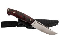 Нож Стрела, сталь Elmax, рукоять карбон, черно-красный