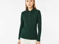 Женская приталенная рубашка-поло Lacoste приталенного кроя из эластичного хлопка