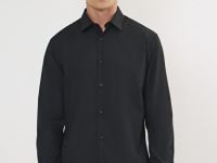 Рубашка из плотной ткани, Черный