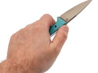 Фиксированный нож Exodus EDC Карма №3, сталь VG-10, рукоять G10, бирюзовый