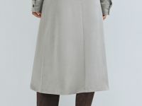 Юбка миди из искусственной замши, Серый