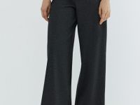 Широкие брюки из трикотажа, Серый